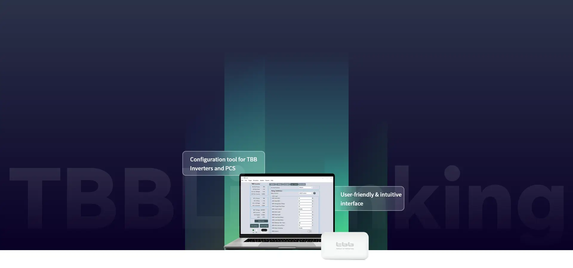 TBBLinking configuration tool for tbb solar power inverter product features